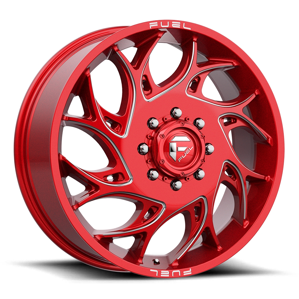 FUEL RUNNER DUALLY FRONT D742 Candy Red & Milled